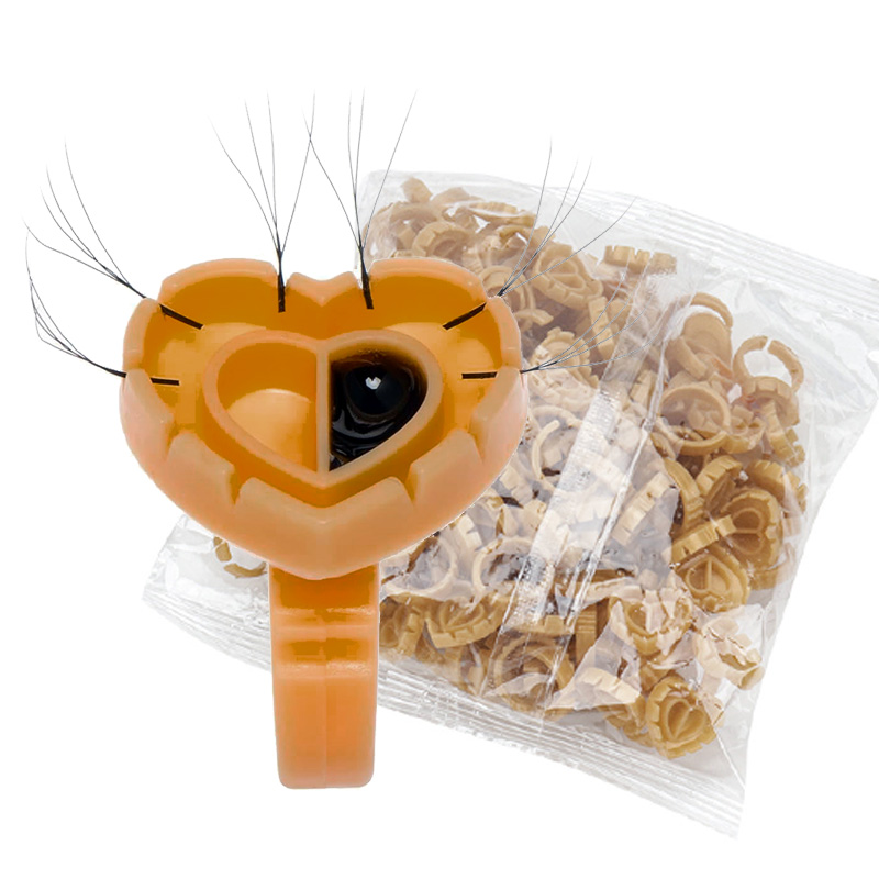 Lash Fan Volume - 500 Stück Kleberringe für Wimpernverlängerung, Wimpernkleber-Halter