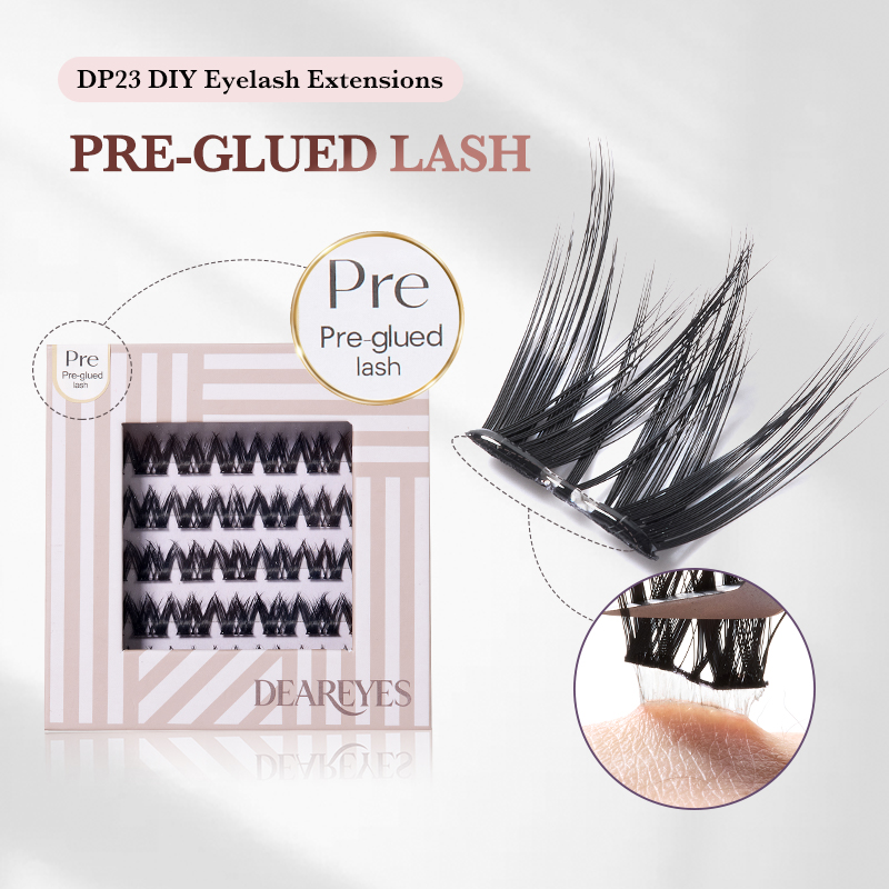Eyelash Extension Adhesive - DearEyes DP-23 Selbstklebende Wimpernverlängerung 10-16mm Vorgeklebte